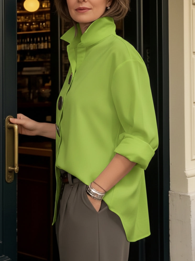 Rosaline | Blusa bottone decorativo