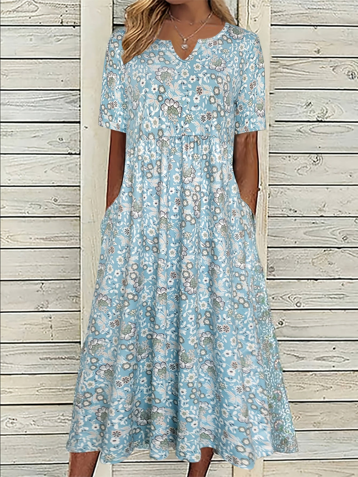 Margherita Azzurra — Abito con stampa floreale