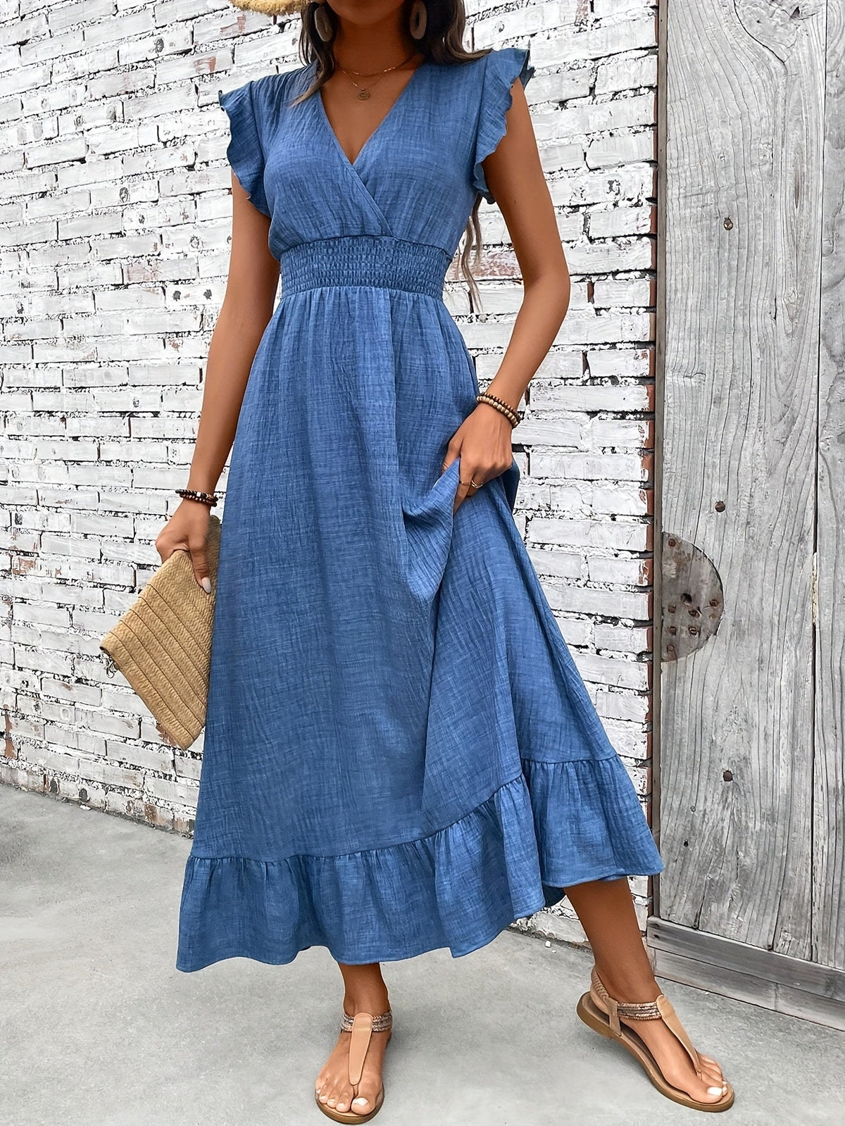 Vanessa - vestito con collo a V