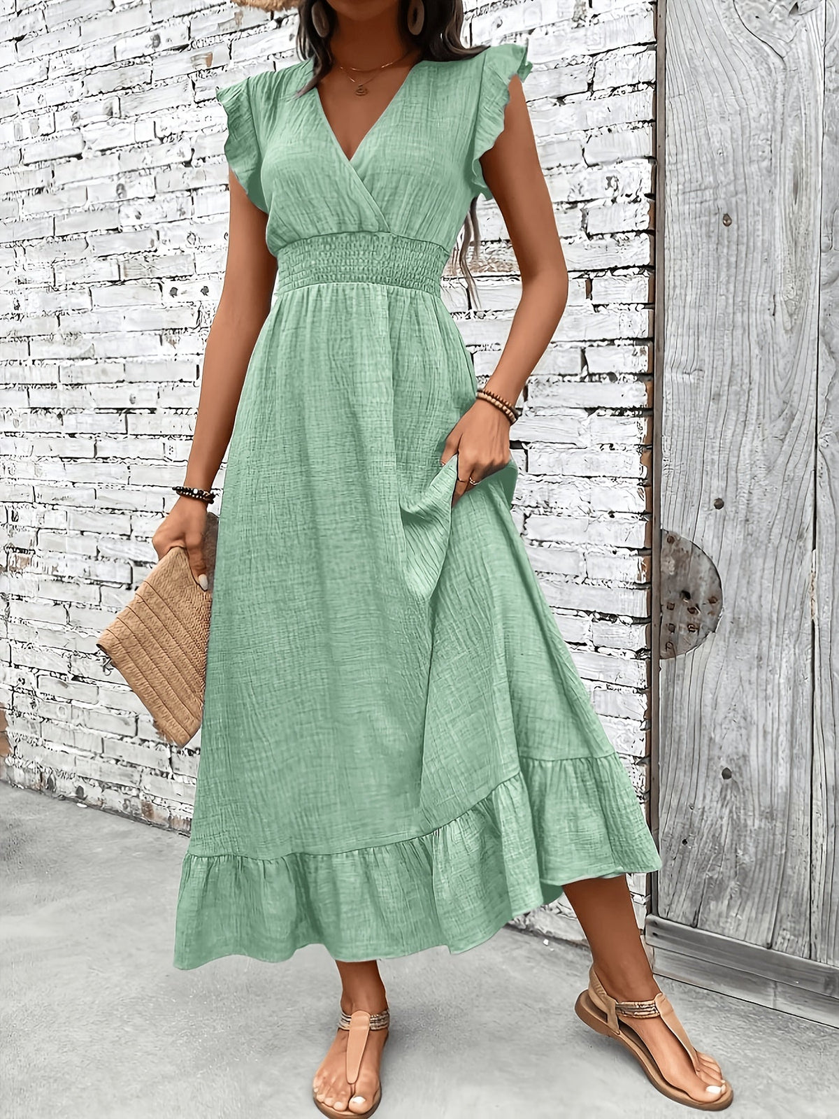 Vanessa - vestito con collo a V