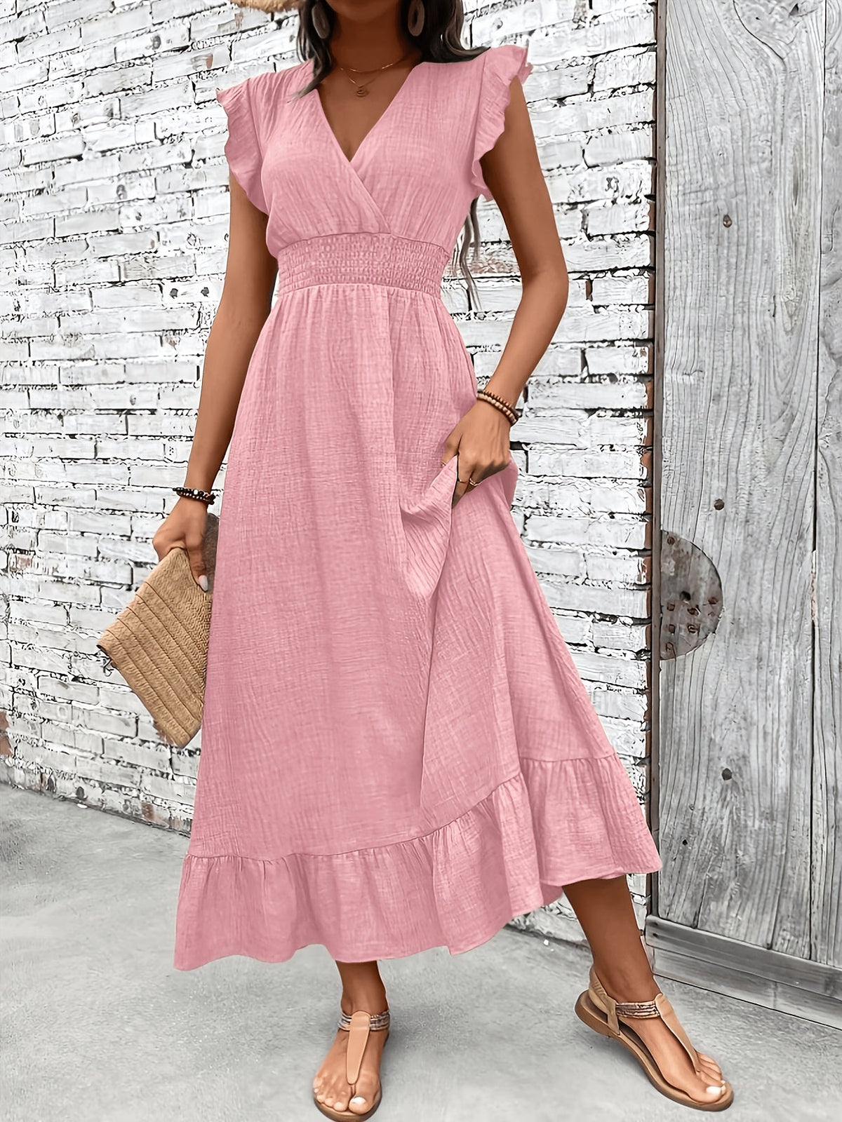 Vanessa - vestito con collo a V