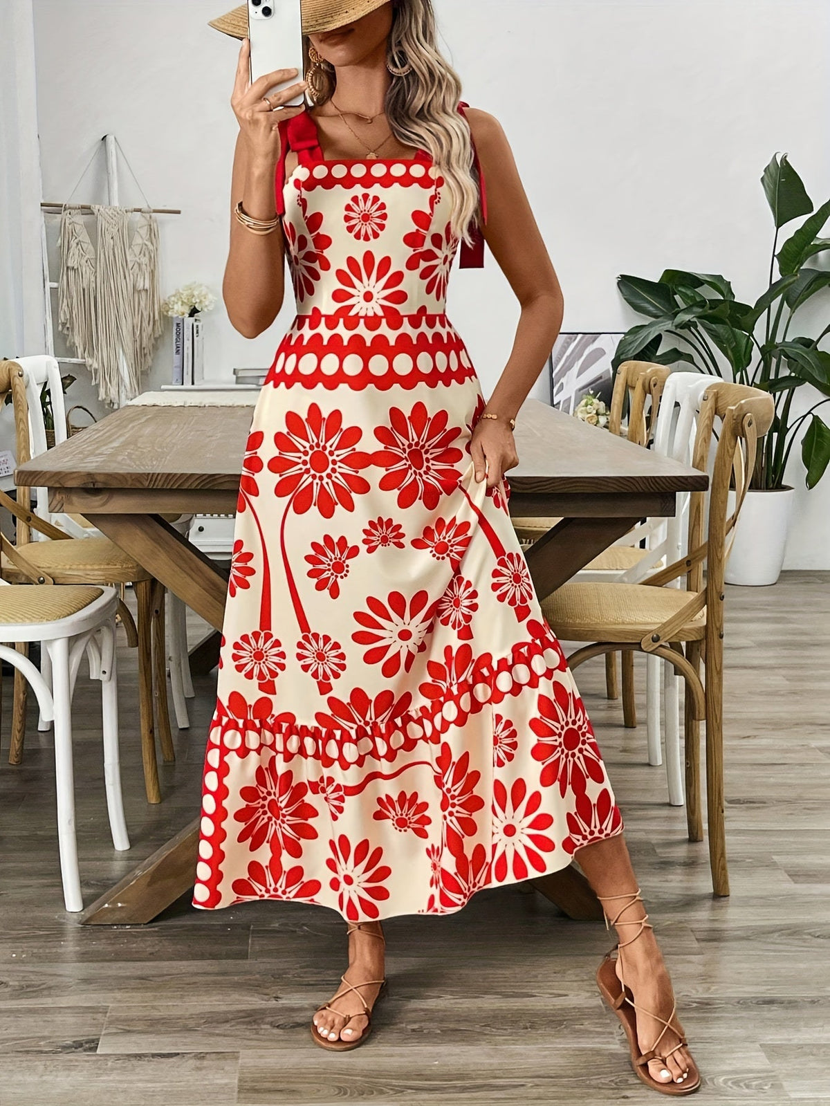 Abito con motivo floreale di Margherita Rossa