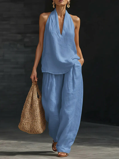 Zoe™ Set senza maniche con pantaloni larghi
