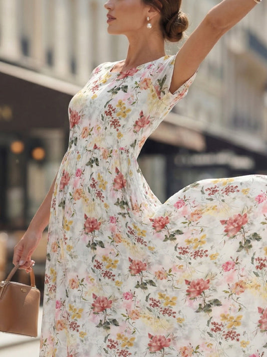 Maxi Abito Prato Estivo in Fiore