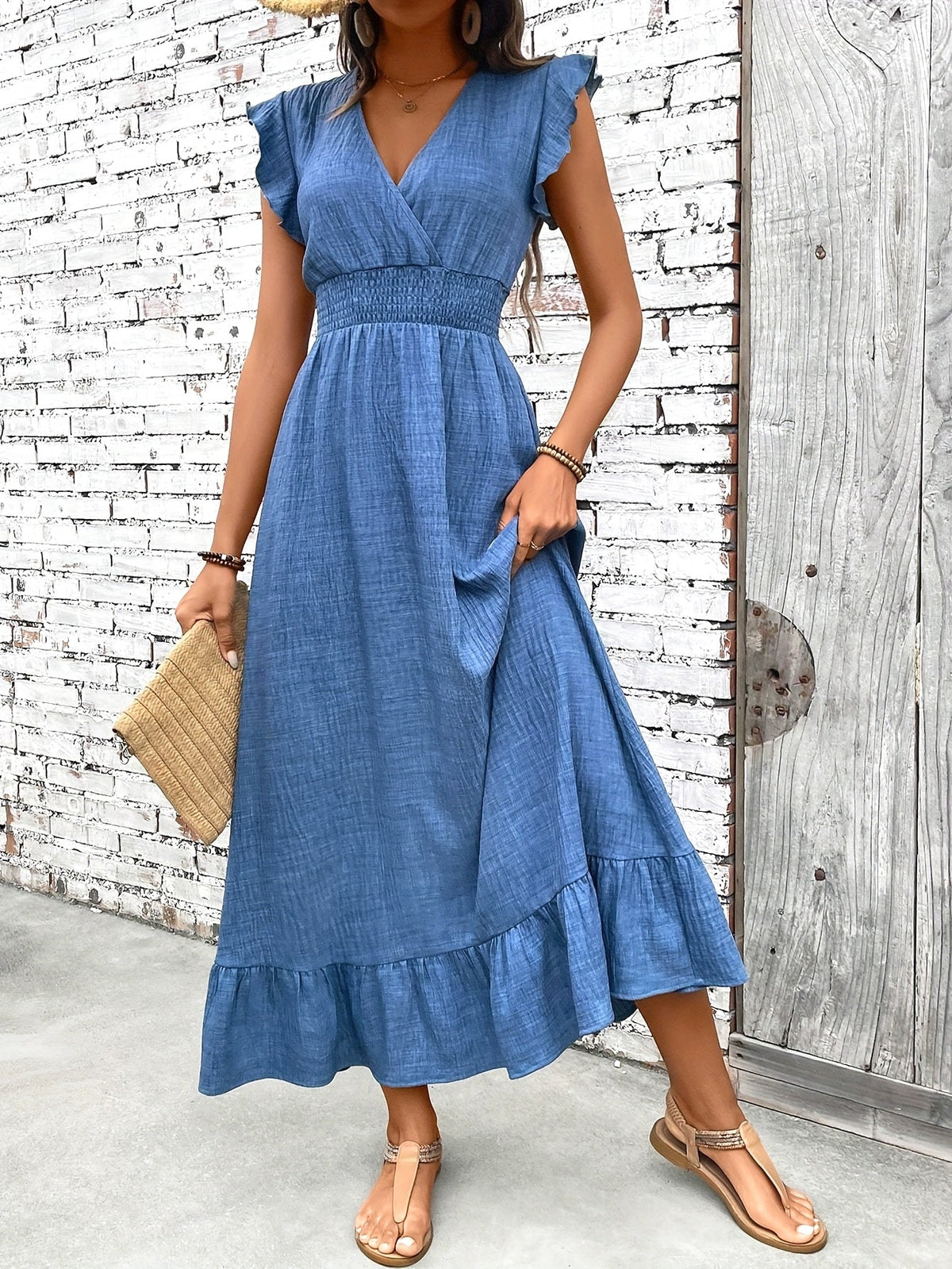 Vanessa - vestito con collo a V