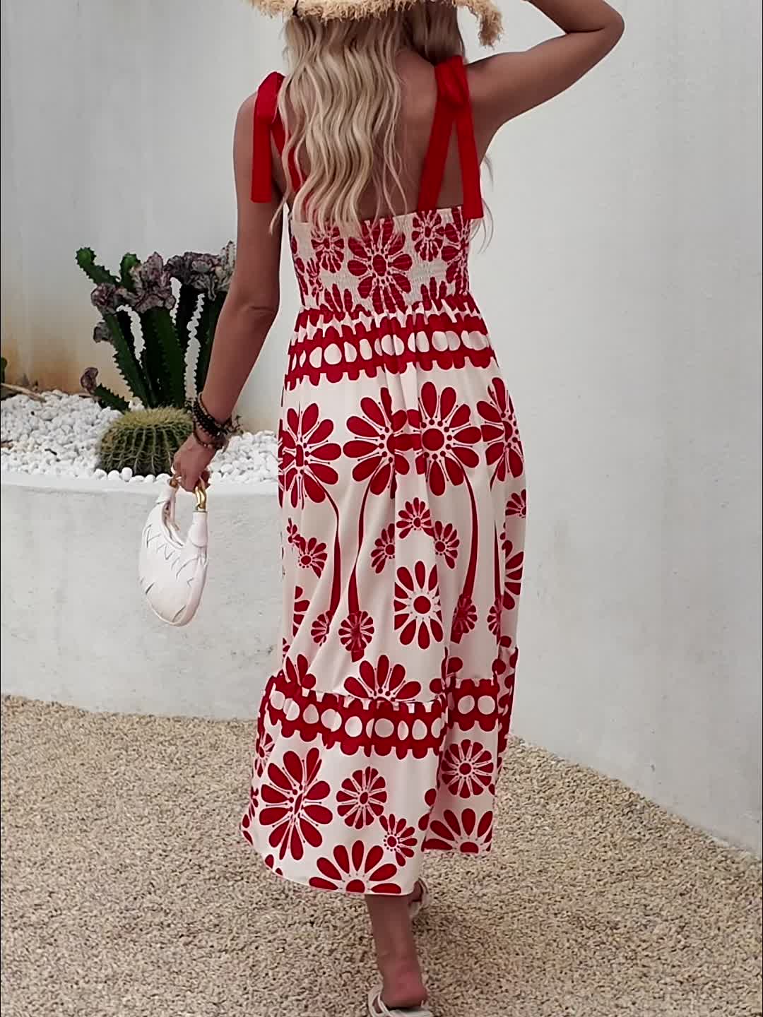 Abito con motivo floreale di Margherita Rossa