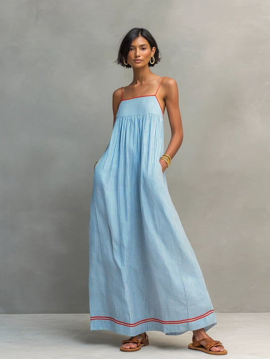 Livia | Elegante abito lungo senza maniche