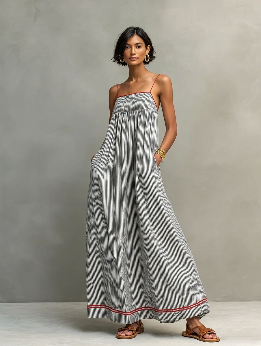 Livia | Elegante abito lungo senza maniche