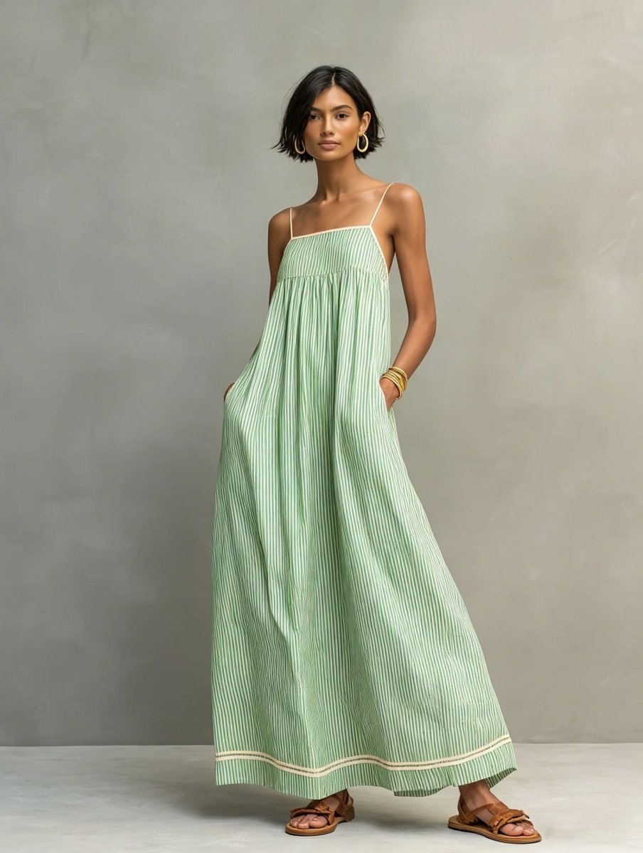 Livia | Elegante abito lungo senza maniche