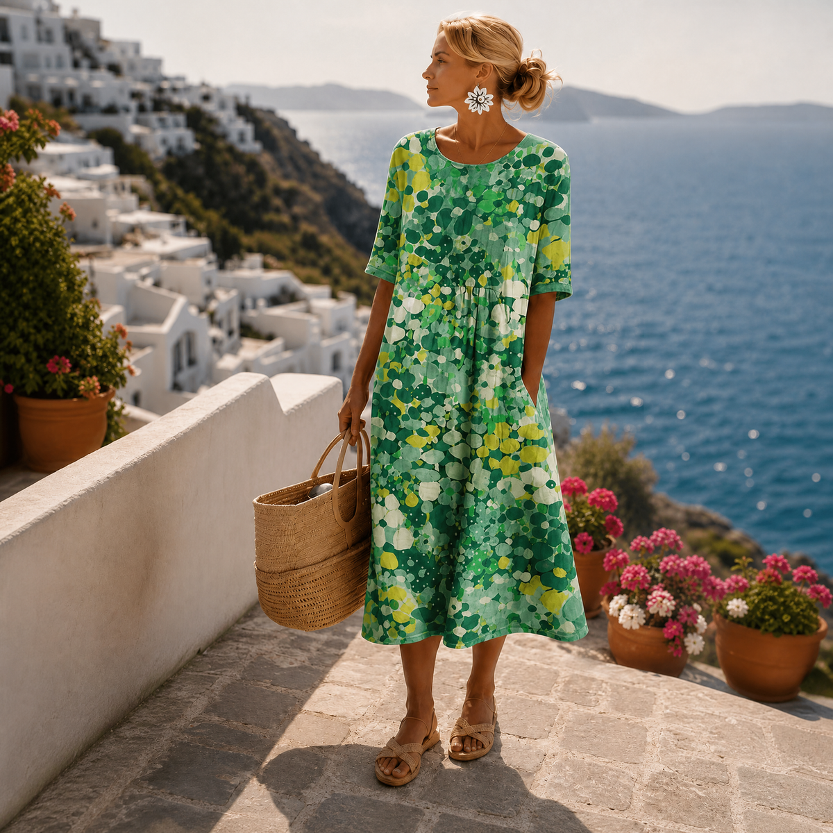 Elena | Abito midi floreale leggero