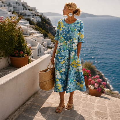Elena | Abito midi floreale leggero